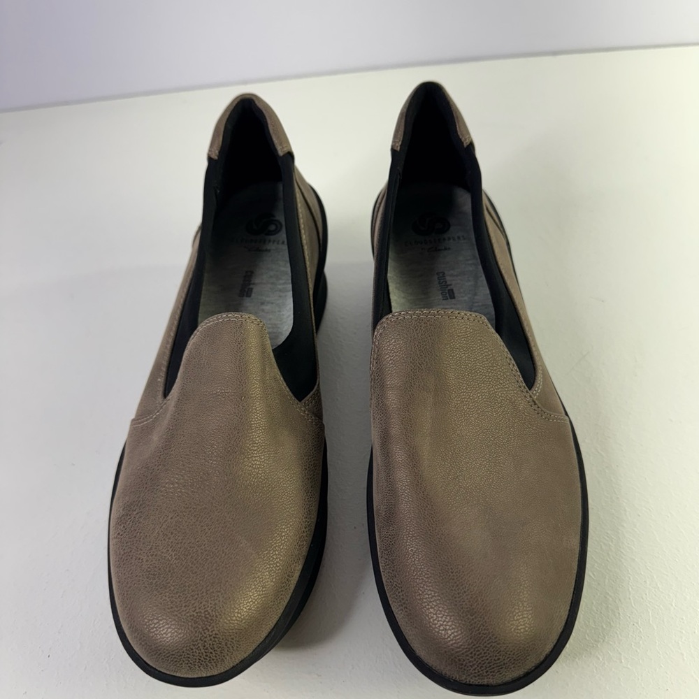 Clarks Cloudsteppers Step Rose Moon Slip-On Wedges women's size 10 M - Picture 3 of 9